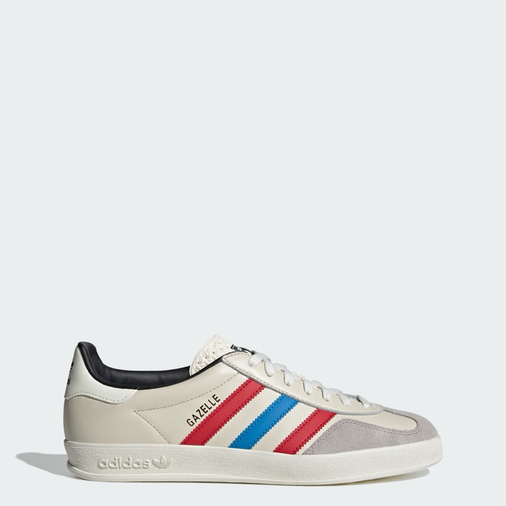 Adidas Gazelle Sneakers in Red, Blue, and Cream